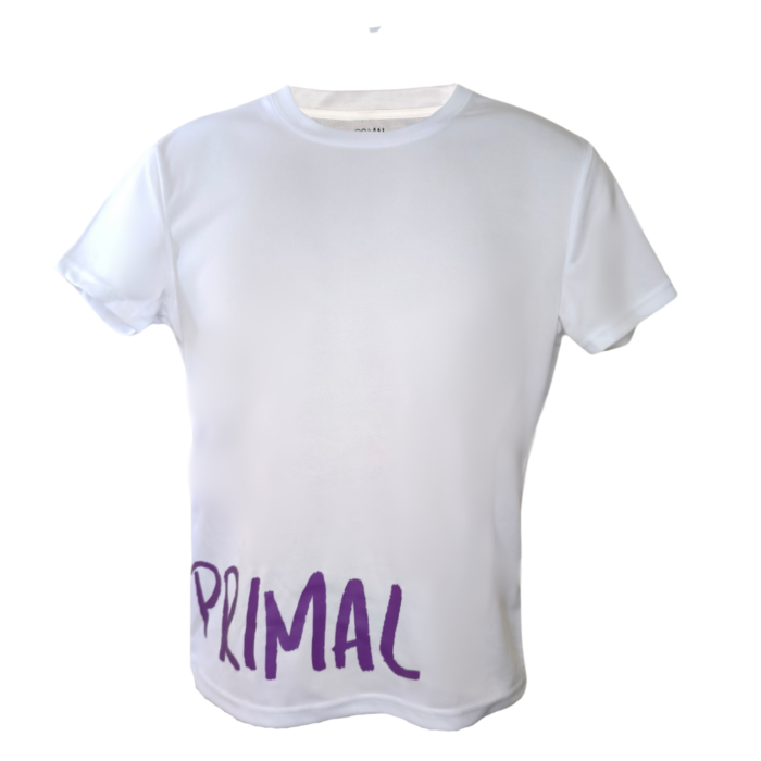 Polera Dry Fit  Blanco / Morado Unisex