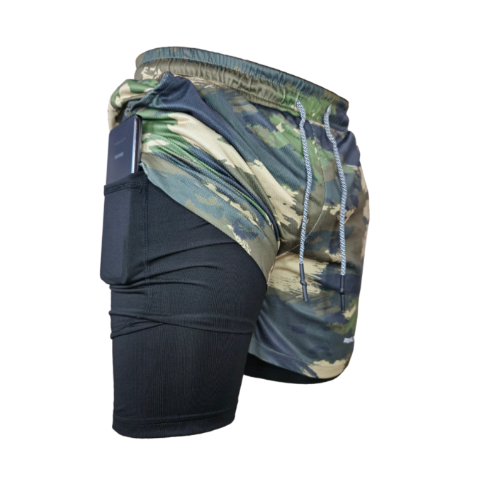 Short Primal Green Camo Men 2 en 1. - Imagen 2