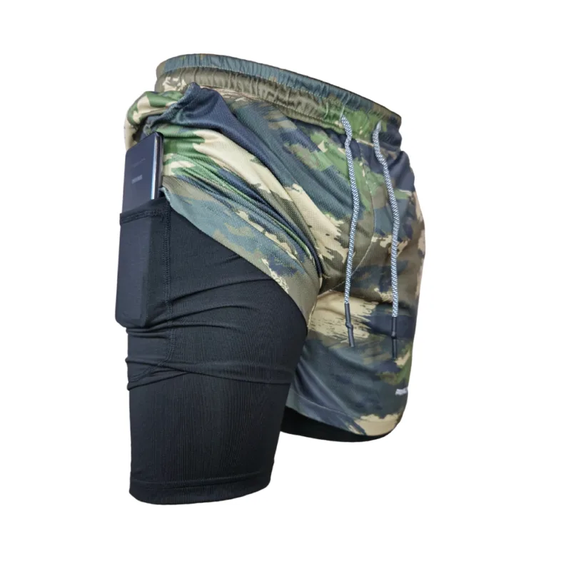 Short Primal Green Camo trasero shorts deportivos hombre