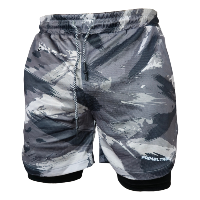 Short Primal White Camo Men 2 en 1. - Imagen 2