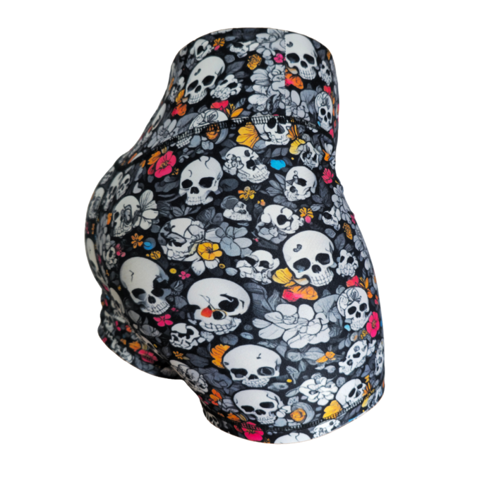 Calza Corta Skull & Flowers